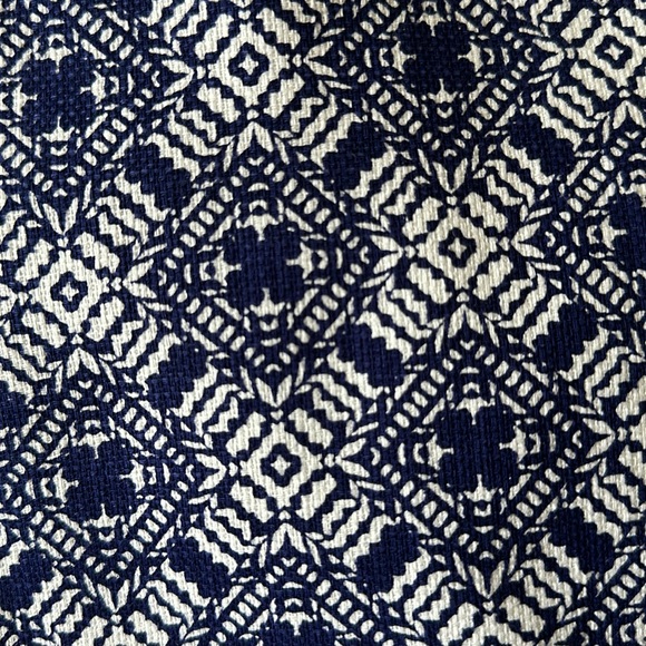 J.Crew Navy Blue White Geometric Print Short Lined Skirt - Picture 1 of 1